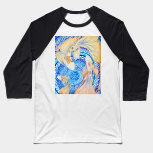 Koi In the Deep Blue Baseball T-Shirt